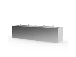 Fonte exterior em aço inoxidável, L. 120 x A.30 cm, Prateado, LUNARA