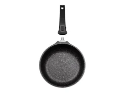 Frigideira antiaderente Easy Click GSW em alumínio de 28 cm com tampa de vidro e alças removíveis, compatível com indução