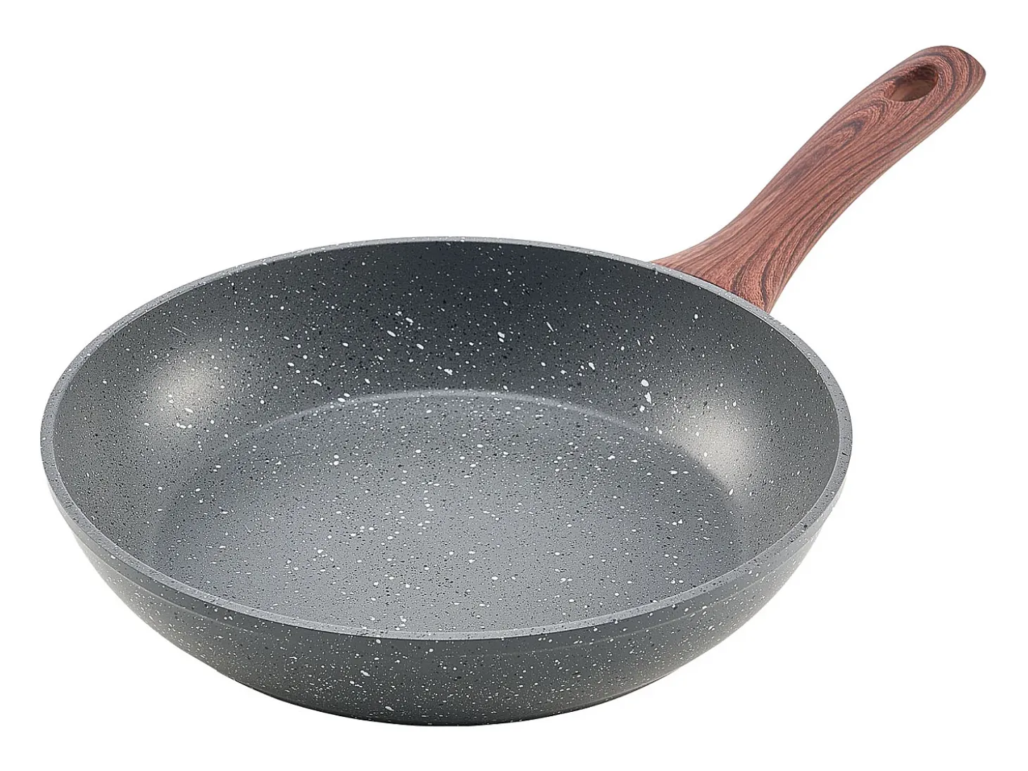 Frigideira em Alumínio SucceBuy, 3 Peças 25/28/32,5 Cm, Frigideira Antiaderente Pré-temperada com Pega Resistente ao Calor, para Gás, Elétrica, Cinzenta