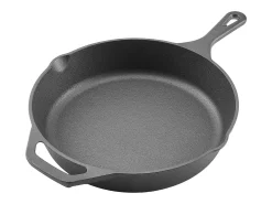 Frigideira em Ferro Fundido SucceBuy, 4 Peças 15,5/20,5/26/30,5 Cm, Frigideira Pré-Temperada com Pega em Silicone Resistente ao Calor, para Forno, Gás, Elétrica