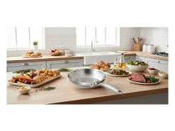 Frigideira Grand Chef ARTHUR MARTIN Ø20 cm Inox 18/10 Para Todos os Fogões Indução Ergonômica Durável