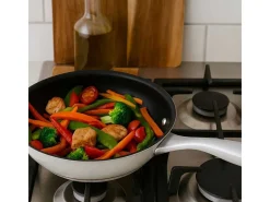 Frigideira inox 24 cm Cosy & Trendy Classic, fundo de alumínio, para todos os fogões incluindo indução, antiaderente