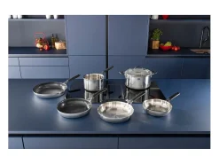 Frigideira Lagostina Esperta Triply 24 cm Inox Antiaderente Titânio Todos os Fogões Indução
