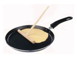 Frigideira para crepes de indução 26 cm com espalhador - Revestimento antiaderente ultrarresistente