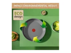 Frigideira Tefal Ingenio Renew 28 cm, cerâmica antiaderente, indução, cabo removível, fabricada em França