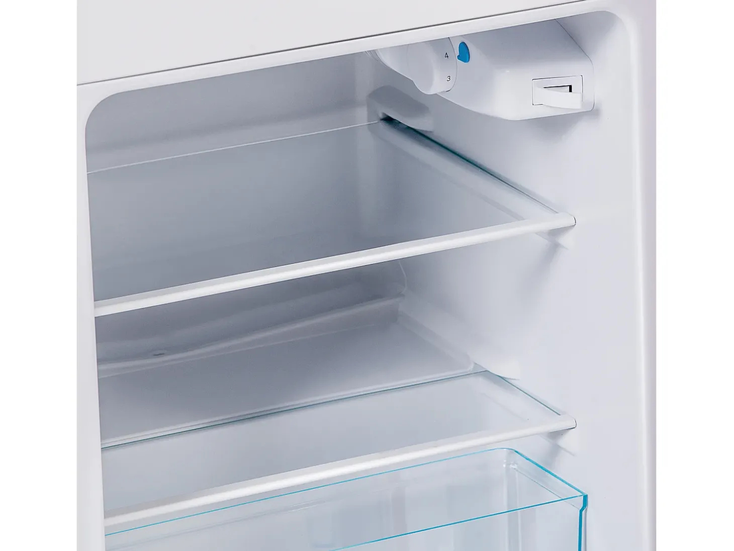 Frigorífico de 60 litros com 2 portas e iluminação LED - Consumo energético de 102 kWh/ano - Vermelho