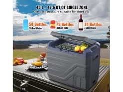 Frigorífico de Automóvel SucceBuy Frigorífico Portátil para Automóvel com Compressor de 50L, Zona Dupla, para Casa e Carro