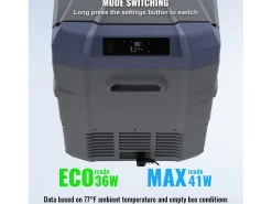 Frigorífico de Automóvel SucceBuy Frigorífico Portátil para Automóvel com Compressor de 50L, Zona Dupla, para Casa e Carro