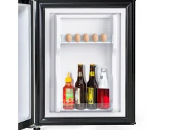 Frigorífico de 60L com congelador de 22L e 2 portas, LED - Preto
