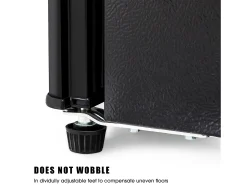 Frigorífico de 60L com congelador de 22L e 2 portas, LED - Preto