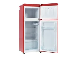 Frigorífico retro de 92 litros com 2 portas e iluminação LED - -27°C a 13°C - Vermelho