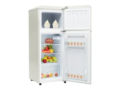 Frigorífico retro de 92 litros com 2 portas e iluminação LED - -27°C a 13°C - Branco antigo