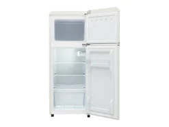 Frigorífico retro de 92 litros com 2 portas e iluminação LED - -27°C a 13°C - Branco antigo