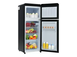 Frigorífico retro de 92 litros com 2 portas e iluminação LED - -27°C a 13°C - Preto