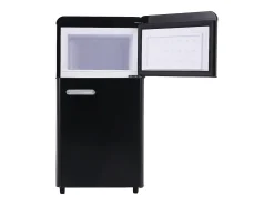 Frigorífico retro de 72 litros com iluminação LED - congelador de 21 litros - Preto