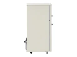 Frigorífico retro de 72 litros com 2 portas e iluminação LED - congelador de 21 litros - Branco