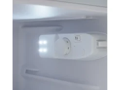 Frigorífico retro de 72 litros com 2 portas e iluminação LED - congelador de 21 litros - Branco