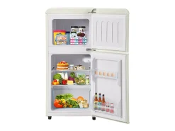 Frigorífico retro. Frigorífico-congelador combinado com um volume total de 60 litros, um volume de congelador de 22 litros