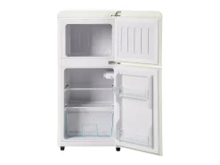Frigorífico retro. Frigorífico-congelador combinado com um volume total de 60 litros, um volume de congelador de 22 litros