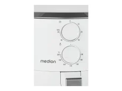 Fritadeira a ar quente MEDION MD13020 1500W, 4,7L, Temporizador 60 min, Temperatura ajustável até 200°C, Branco