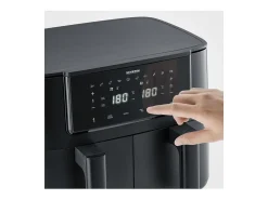 Fritadeira a ar quente SEVERIN FR2463 8L dupla cuba 2600W 10 programas com função Sync Cook