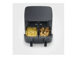 Fritadeira a ar quente SEVERIN FR2463 8L dupla cuba 2600W 10 programas com função Sync Cook