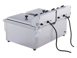 Fritadeira Comercial de Bancada com Tanque Duplo SucceBuy de 6000 W