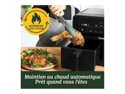 Fritadeira sem óleo Cuisinart Airfryer AFD10OBLE 10,4L Duplo Compartimento 2400W Preta, 7 Modos, Sem PFAS