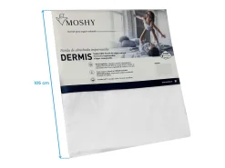 Fronha de PU respirável antiácaro Dermis White Individual 105 cm