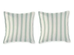 Fronhas 50x50+2 (2) 100% algodão orgânico percal lagoa de Bengala
