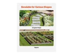 Fronteiras para Plantar SucceBuy Orla de Jardim em Aço Resistente à Ferrugem, 5 Peças, 990 x 207 mm, Cinza Escuro