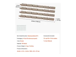 Fronteiras para Plantar SucceBuy Orla de Relvado com Pedra Artificial 1180 x 95 x 57 mm Castanho