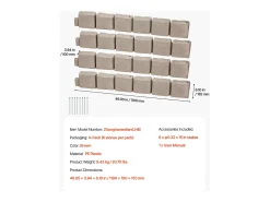 Fronteiras para Plantar SucceBuy Orla de Jardim com Imitação de Pedra Natural 1190 x 100 x 155 mm Castanho