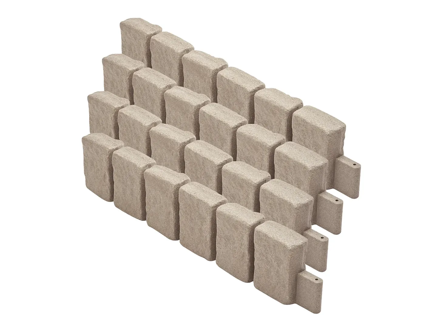 Fronteiras para Plantar SucceBuy Orla de Jardim com Imitação de Pedra Natural 1200 x 100 x 230 mm
