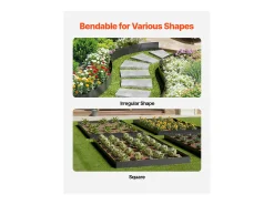 Fronteiras para Plantar SucceBuy Bordas de Jardim em Aço Resistente à Ferrugem, 4 Peças, 1016 x 305 mm
