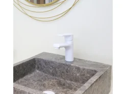 Full Torneira para lavatório baixo branco fosco Essebagno
