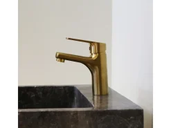Full Torneira para lavatório baixo ouro escovado Essebagno