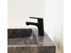 Full Torneira para lavatório baixo preto mate Essebagno