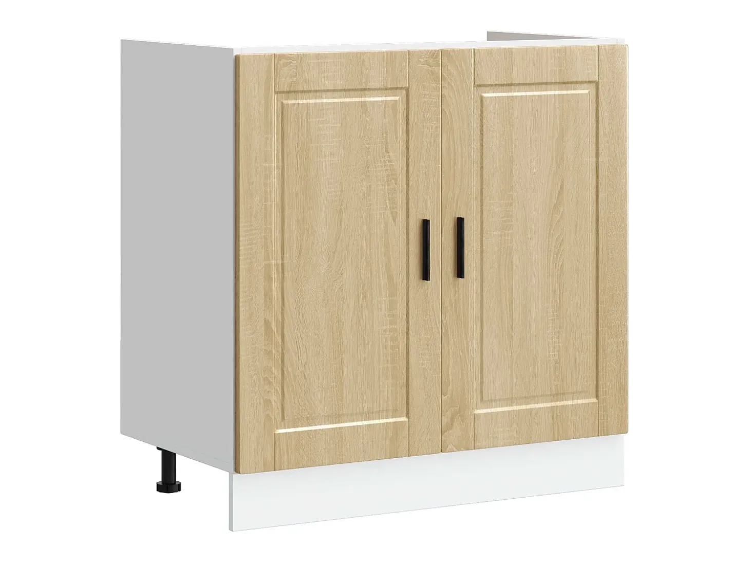 Gabinete Base para Pia Porto 2 pcs Castanho Madeira processada