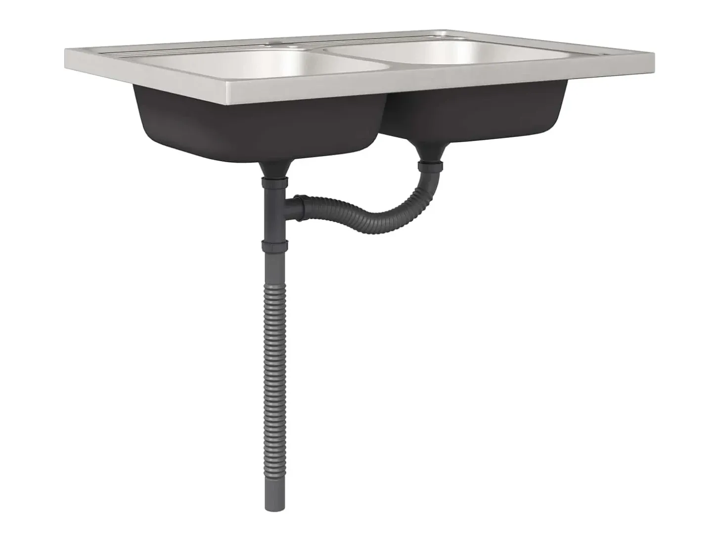 Gabinete Base para Pia Porto 2 pcs Castanho Madeira processada