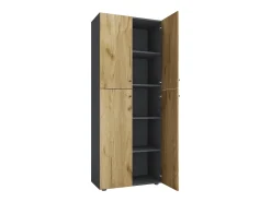 Gabinete do escritório Lona Antracite/carvalho mel L. 70 x A. 184 x P. 40 cm
