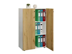 Gabinete do escritório Lona Branco/carvalho de mel L. 70 x A. 111 x P. 38 cm