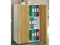 Gabinete do escritório Lona Branco/carvalho de mel L. 70 x A. 111 x P. 38 cm