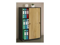 Gabinete do escritório Lona Antracite/carvalho mel L. 70 x A. 111 x P. 40 cm