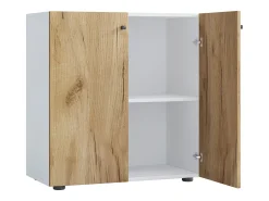 Gabinete do escritório Lona Branco/carvalho de mel L. 70 x A. 74 x P. 40 cm