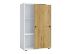 Gabinete do escritório Lona Branco/carvalho de mel L. 70 x A. 111 x P. 40 cm