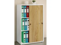 Gabinete do escritório Lona Branco/carvalho de mel L. 70 x A. 111 x P. 40 cm