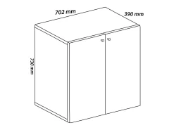 Gabinete do escritório Lona Carvalho Sonoma (Sägerau) L. 70 x A. 74 x P. 40 cm