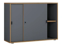 Gabinete do escritório Salia Antracite A. 74 x L. 100 x P. 37 cm