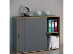 Gabinete do escritório Salia Antracite A. 74 x L. 100 x P. 37 cm